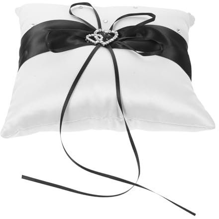 Cabilock Braut Ringkissen Spitze Mit Herzform Und Strasssteinen Weiches Eheringkissen Für Hochzeit Dekoration Und Blumenmädchen Romantisches Ringträgerkissen Für Hochzeitszeremonien