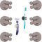 TECBULL® Funny Hooks Zahnbürstenhalter, Rasierer Halter Dusche, Halterung ohne Bohren, Zahnbürstenhalterung selbstklebend (6X Graubraun)
