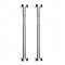 Soporte de fregadero de cocina de acero inoxidable, patas de soporte ajustables en la parte inferior, soporte de fregadero para fregaderos individuales de doble tazón (50-80 cm, plateado)