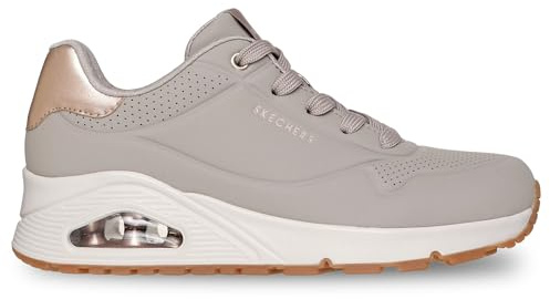 Skechers Uno Golden Air, Scarpe da Ginnastica Donna, Taupe Durabuck/Silver Trim, 39 EU