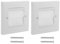 2-Pack White Cable Brush Plate - Wall Mounted Faceplate with Brushes for Outlets, Receptacles, and Cord Management