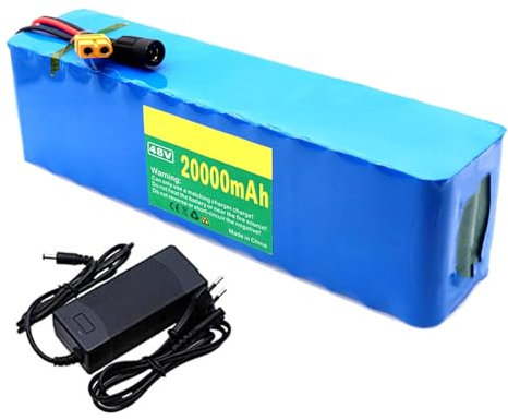 Batería de Iones de Litio para Bicicleta eléctrica, 48 V, 20 Ah, 13S3P, con protección BMS incorporada, Ideal para Motores de Bicicleta eléctrica de 200 a 1000 W (XT30 Plug)
