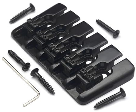 Puente de bajo vintage de 5 cuerdas, un cordal de carga superior con sillines en la parte inferior a través del puente eléctrico de bajo