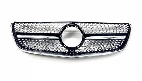 Auto-Frontgrill Für Benz Für Vito V-Klasse W447 2015-2019 V250 V300 V260 Auto Frontstoßstange Racing Diamond Grill Autozubehör Auto-Nieren-Kühlergrill(V*Class-Black)