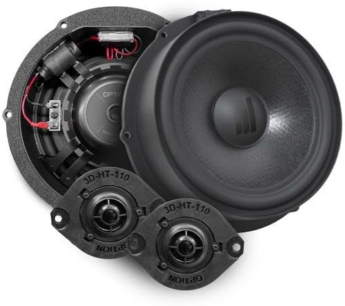 Option Lautsprecher kompatibel mit VW Caddy Typ SA (4. Generation) Baujahr 2015-2020 (Front) - Plug & Play Front-Lautsprecher - 180cm, 125 WRMS, 3 Ohm mit 25mm Gewebe-Hochtöner