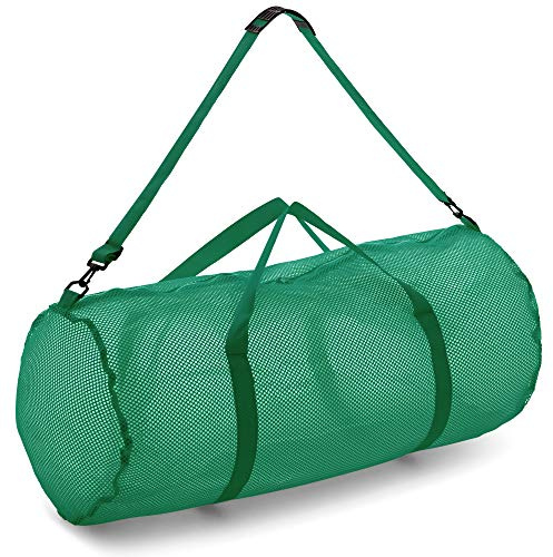 Champion Sports Netztasche mit Reißverschluss und verstellbarem Schultergurt, 38,1 x 91,4 cm, Mehrzweck-Turnbeutel für Ausrüstung, Sportausrüstung, Wäsche, atmungsaktive Netztasche für Tauch- und