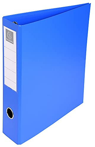 Exacompta 51742E Ringbuch (4 Ringe, Rücken 70mm, kaschierter Karton, PVC, DIN A4) 1 Stück blau