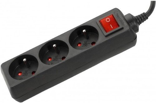 DEXLAN Multiprise 3 prises avec interrupteur 4m Noir