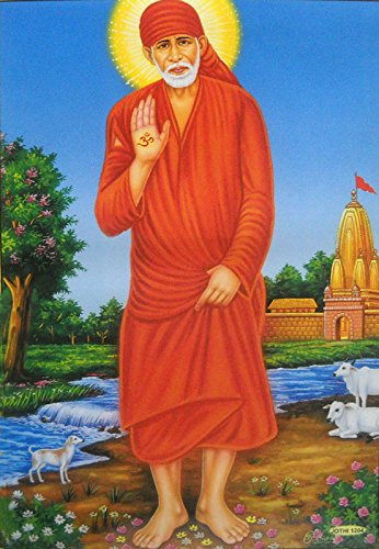 Crafts of India Shirdi Sai Baba/Hindu God Big Poster -Reprint on Paper (Unframed : Size 21X31 Inches)