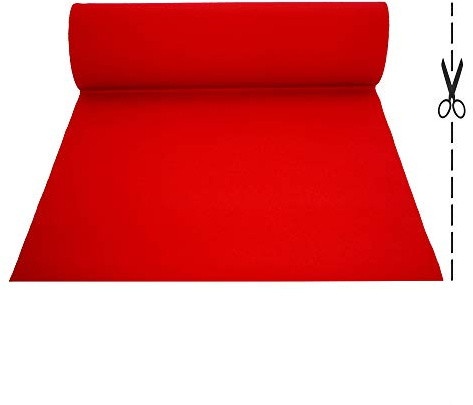 OLIVO.Shop - Läufer Rot Weihnachten nach Maß in Teppichoptik für Events und Hochzeit, Teppich für Zeremonien oder Geschäfte - Christmas 1 m x 30 m