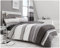 GC GAVENO CAVAILIA Stripe Double Duvet Cover, Reversible Bedding Sets, Luxury Geometric Quilt Covers, Grey