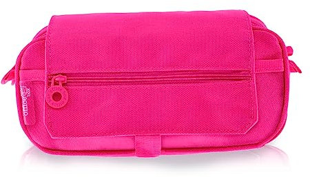 office box Estuche Triple con Tira para Trolley con 3 Grandes Secciones Interiores y Cierre de Cremallera Individual, Horario e identificador (Fucsia)