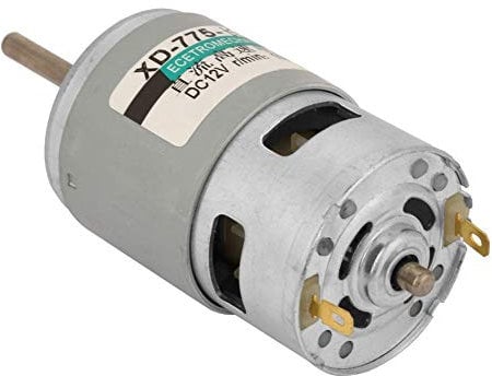 775 Motor,High Speed 80w High Power Extension Shaft DC Motor 12v/ 24v 10000/20000RPM CW/CCW for Office Automation, Home Automation,Consumer Electronics,etc(12V 10000RPM)