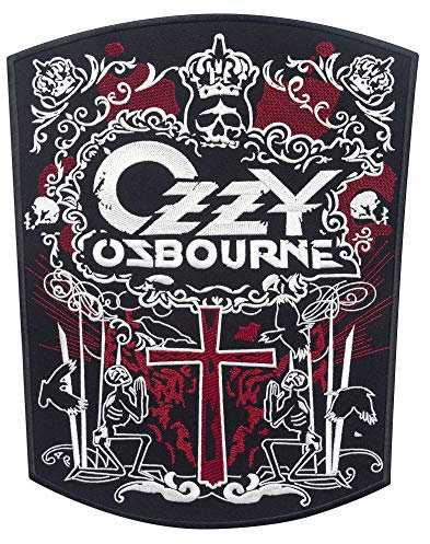 Rock Darkness großer Aufnäher, Krone, Totenkopf, Hardrock, bestickt, zum Aufbügeln, 29.5 x 37.1 cm