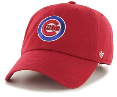 '47 MLB Alternate Clean Up Verstellbarer Mütze, Erwachsene, Unisex-Erwachsene, Chicago Cubs rot, Einheitsgröße