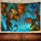 SHRAPHY Drachen Tapisserie Wandbehang, Fantasy Tiere Mittelalter Stil Wandteppich Home Decor Wandbehang Bettbezug Schlafzimmer Wohnzimmer 203 x 152 cm GTQQUH445