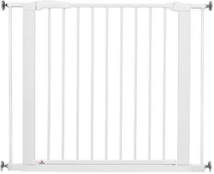 BabyDan Swing Shut, Ohne bohren Treppenschutzgitter, 77,3-97,1 cm, Baby-/Sicherheitsgitter, Weiß, Hergestellt in Dänemark - (Haustiergitter/Hundegitter)