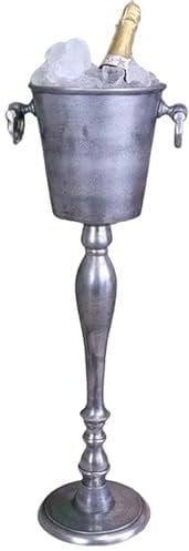 Chabias Deluxe Large Champagne Ice Bucket with Stand, Prosseco Antique Vintage Royal Ice Bucket Cooler (Deluxe Champagne Stand)