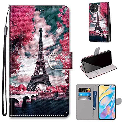 TOMYOU Hülle für Apple iPhone 12 / 12Pro, Stoßfestes Flip-Holster, Premium Leder PU Handyhülle, Flip Case Wallet mit [Magnetic Closure] für iPhone 12/12 Pro
