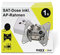 maxx.onLine 3loch SAT-Dose 0,5–2400 MHz inkl. 3loch Aufputzrahmen, unicable tauglich, Enddose, Antennendose, Aufputz & Unterputz, DC Pass, Class A, DVB-C, DVB-S/S2, DVB-T/T2