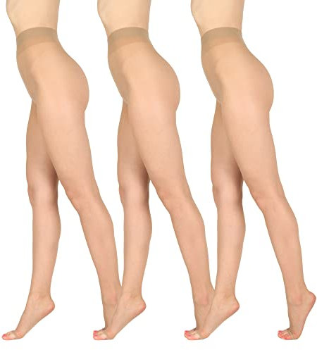 BANANALU zehnfreie Strumpfhose extra dünn 8 Den Toeless transparent Summer Toe 8 Natural S / 3er Set