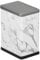 Small Bathroom waste paper bin with Swing Lid,10 Liters Compact Trash Bin Living Room Bedroom office Wastebasket(White Marble)