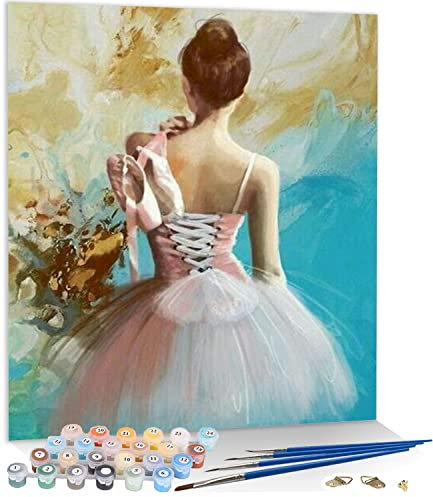 KAMIERFA Peinture par Numero Kits DIY Acryliques Kit de Peinture par Numéro Peinture Numéro pour Adultes avec Brosses et Peintures-sans Cadre 40x50cm