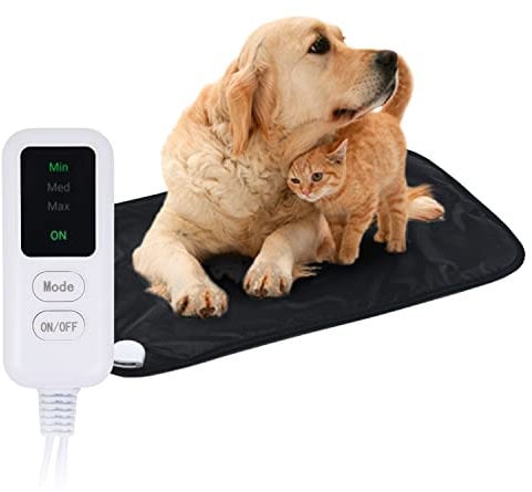 EcoSapiens Mimi Hot Wärmedecke für Katzen und Katzen, 50x80cm, 3 Heizmodi, Heizdecke Katze, Heizmatte Hund Küken Kaninchen Tiere, Heizkissen für Haustiere, Wärmematte für Hunde, Pet Heating Pad