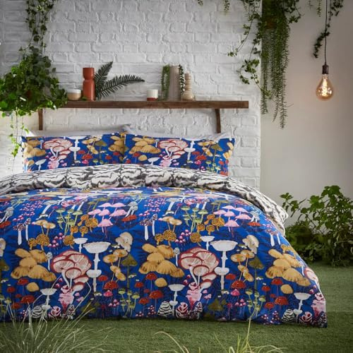 furn. Amanita Duvet Cover Set, Cobalt, King (U.K. Standard)