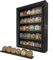 Challenge Münzvitrine Wandhalterung Militär Münzhalter Vitrine Rack Shadow Box Massivholz Challenge Münzrahmen mit abnehmbarem Regal HD Glastür für Casino Poker Chip Sammlerstücke, Schwarz