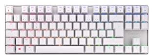 CHERRY MX 8.2 TKL Wireless, Kabellose Gaming-Tastatur ohne Nummernblock, Französisches Layout (AZERTY), mit Metallkoffer für Transport, MX RED Switches, Weiß