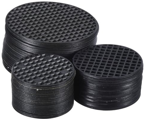 PATIKIL Fleur Pot Trou Maille Coussinet, 60pcs 3 Tailles Rond Rigide Bonsaï Drainage Maille Grille Écran Bas Grille Tapis pour Jardin, Noir