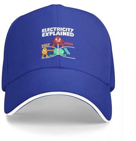 OAKITA Basecap Elektrizität T-ShirtLustiges Elektriker-Design erklärt Elektrizität Baseballkappe Wild Ball Hut Hut Frauen Männer