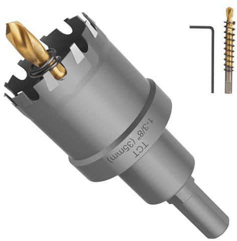 Lytool 35 mm Sega a Tazza in Carburo,Sega a Tazza in Acciaio Metallo per Lamiera di Acciaio Inossidabile,Metallo, Ferro, Acciaio Dolce,Acciaio Legato,Alluminio,Pannello di Alluminio
