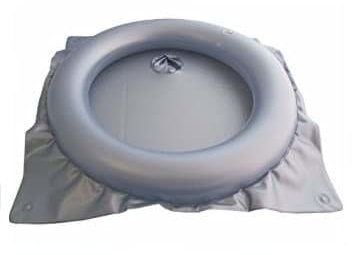 Pflegehome24® Kopfwaschwanne, Haarwaschwanne mit Ablaufschlauch mit Ablaufschlauch aufblasbar 1reihig, rund - Haarwaschbecken Bettwaschwanne