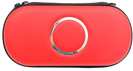 IOIUSKKU Spieltaschenhalter für für PSP 1000 2000 3000, kompakt und leicht, langlebig und zuverlässig, wasserdicht und schützend, Rot