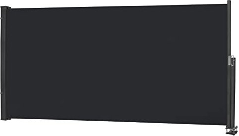 FIVMEN Seitenmarkise Ausziehbar 120x300cm Sichtschutz Balkon Seitenwand Markise Seitensichtschutz Windschutz Sonnenschutz für Balkon Terrasse Garten, Anthrazit