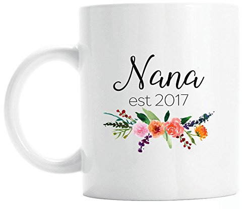 Kaffeebecher Nana Gründete 2017 Die Schwangerschaftsankündigung Der Neuen Nana Keramik-Tasse Retro Weihnachtstasse Lustig Kaffeetasse Für Familie Freunde Geschenk 330Ml
