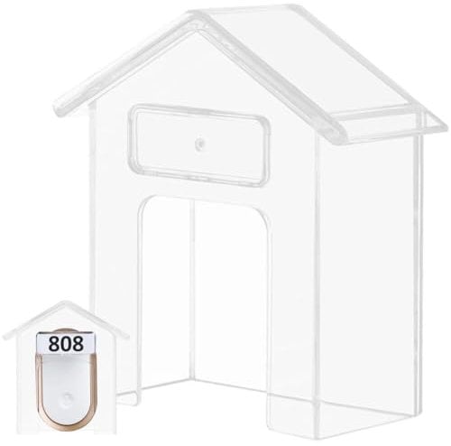 Luxylei Home Wireless Doorbell Rain Cover Waterproof Cover Doorbell Ring Chime Button Transparent Waterproof Home Waterproof Shell