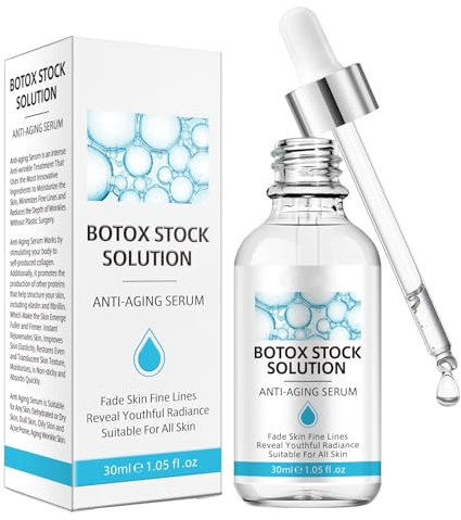 B_otox Serum Soforteffekt Gesicht, Anti-Aging und Dunkle-Flecken Serum, B_otox Stock Solution Gesichtsserum mit Vitamin C & E, Natürliche Skincare Reduzierung von feinen Linien, Falten, praller Haut