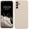 kwmobile Hülle kompatibel mit Samsung Galaxy A14 5G Hülle - Silikon Handy Case - Handyhülle weiche Oberfläche - kabelloses Laden - Creme matt