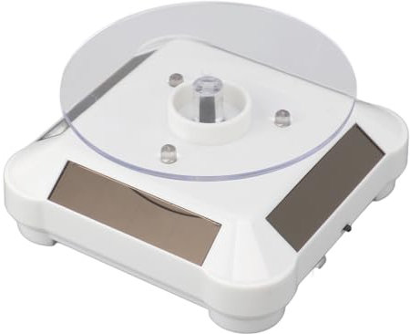 Syrisora Solar Turntable 360 Degree Rotating Display Plate for Curing Resin Printed Jewelry Small 3D Printer Model with RGB Light