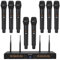 MELONARE 8-Channel Wireless Microphone System, UHF 500MHz Cordless Mic Set w/ 8x5 Frequencies, 240ft Range, Dynamic Handheld Microphone for Singing, Karaoke, Church, Meetings, Wedding (MWM-81F)