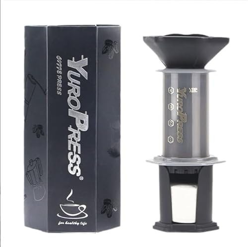 SANON Portable Coffee Maker, Travel Coffee Maker, Coffee Press, Quick Coffee and Espresso Maker, Portable Coffee Maker with Chamber Plunger Filters for Home Office Camping