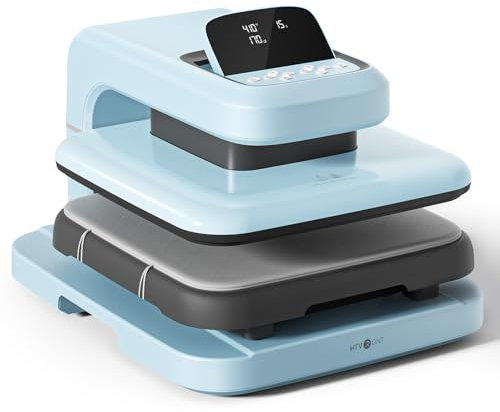 HTVRONT Auto Heat Press 2 - Heat Press Machine for T Shirts with Adjustable Pressure & Higher Heating Height, Heats Up Fast & Evenly Heat Press 15x15 for HTV, Sublimation, Heat Transfer Projects