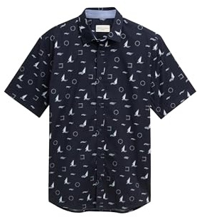 TOM TAILOR Herren 1046099 Hemd, 37908 - Navy Sailing Design, XL EU