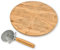 Pizzateller im 1er oder 2er Set inklusive Pizzaschneider mit individueller Gravur - Pizzateller und -schneider mit eigenem Namen, ideal geeignet als Geschenk (1er Set)