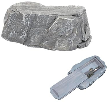 Vikrami lighting Fake Rock Hidden Storage Key Hider Outside, Spare Key Simulate Stone Keys Case for Home Garden Yard Outdoor Decor, Hider Decoration Safe Holder Stone（Bottom inner size:9x4x1.7cm）