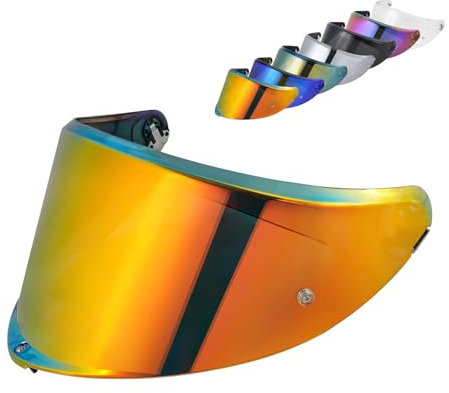 Helmvisier für K6/K6s, Motorradhelm Visier,UV Schutz Helmvisier,Motorrad Windschutz Helm Objektiv Visier.Motorradhelm Visier Ersatz (Rot)