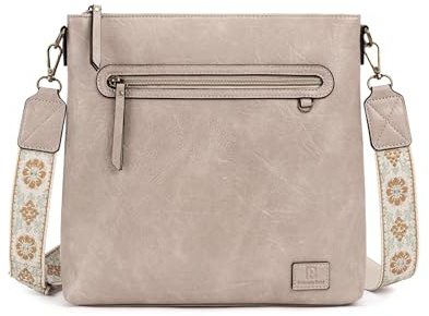 Pomelo Best Umhängetasche Damen Mittelgroß mit RFID Kartenfächern und breitem verstellbarem Gurt, Vegan Leder Handtasche Damen klein, Crossbody Bags Reisetasche für Frauen